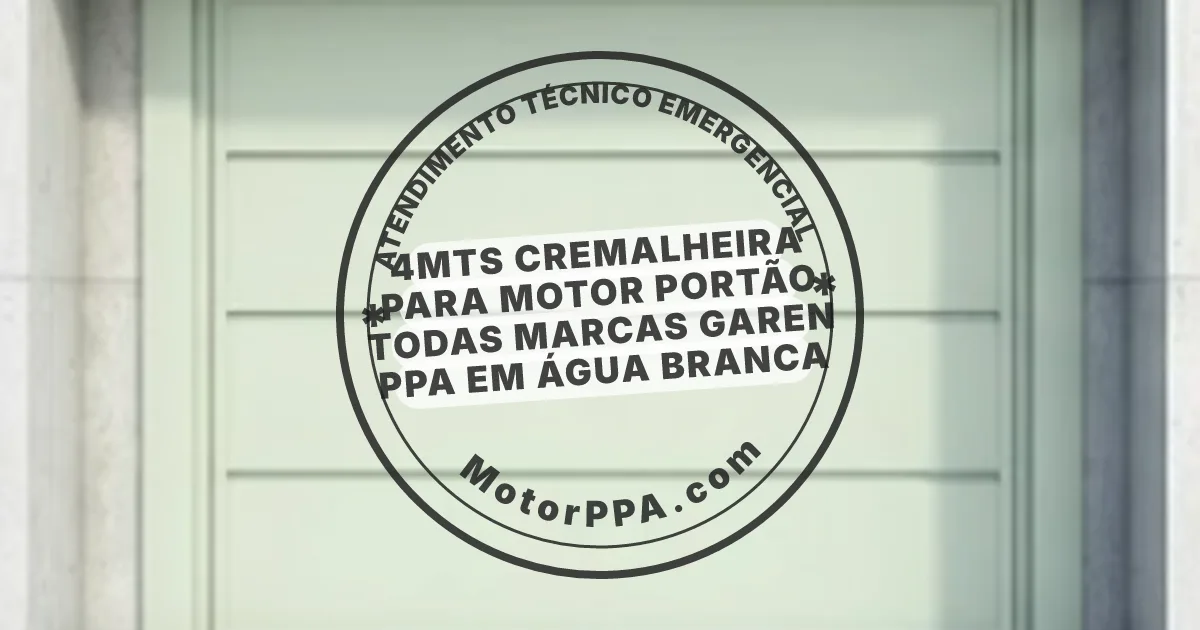 Conserto e instalação de portão automático em Água Branca