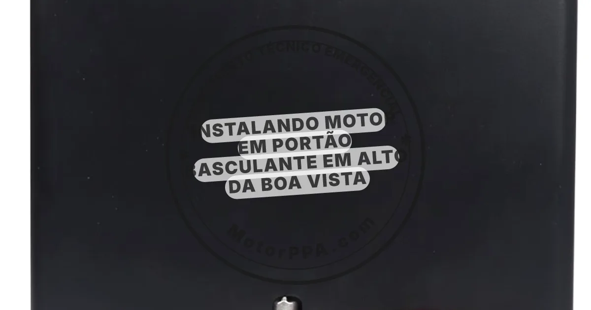 Conserto e instalação de portão automático em portão basculante em Alto da Boa Vista
