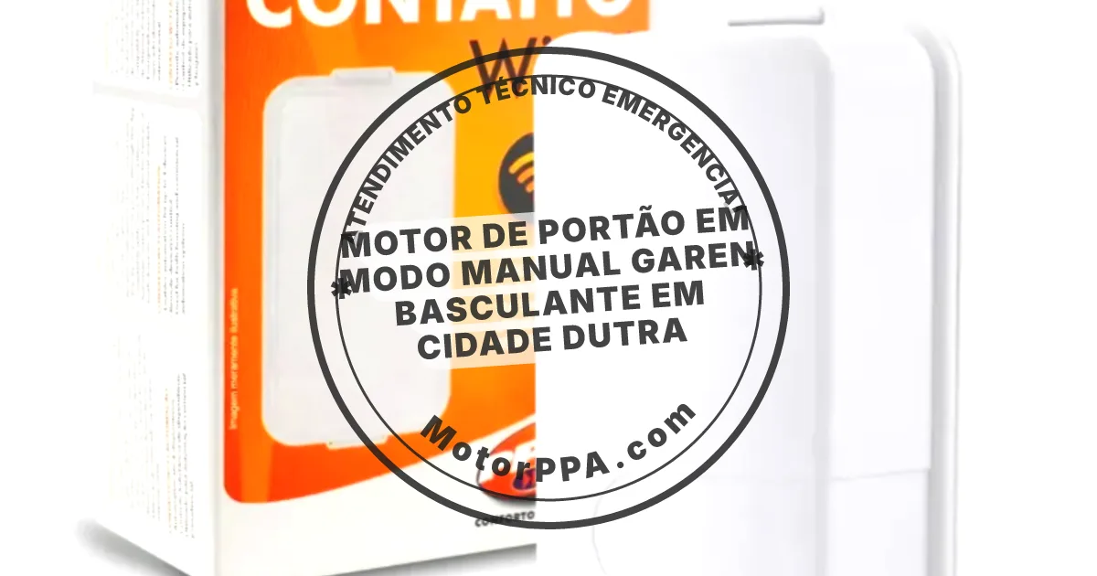 Conserto e instalação de portão automático em modo manual Garen Basculante em Cidade Dutra